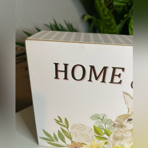 Home Sweet Home Bunny Rabbit Tabletop Decor or Wall Decor - NWT - Picture 4 of 6
